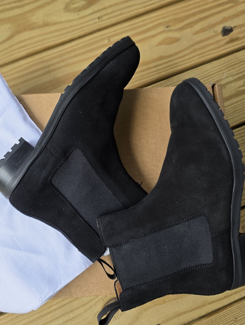 Margaux Chelsea Boots - Black Suede